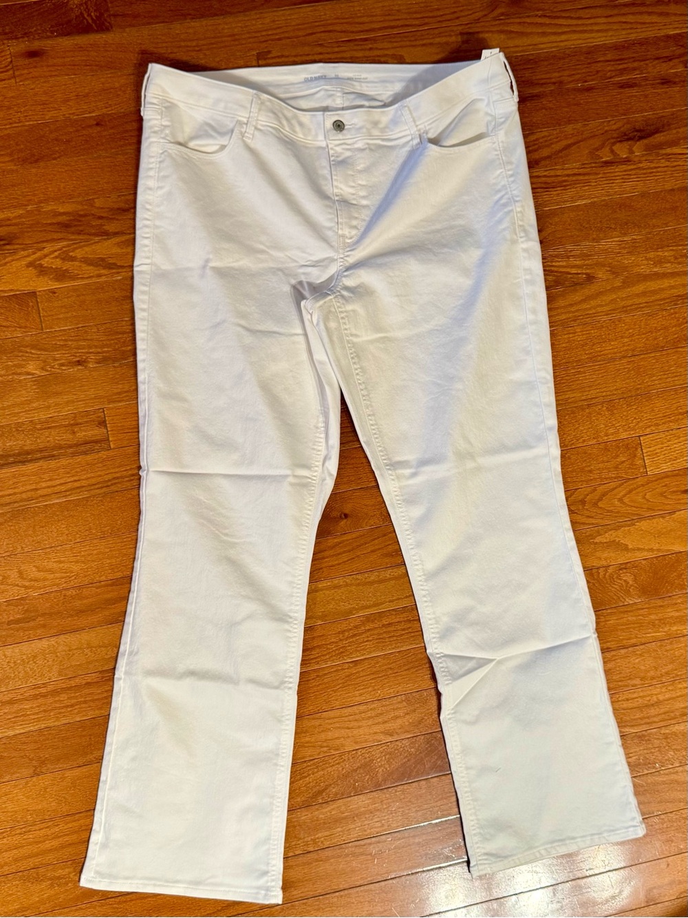 Old Navy Women's White Boot-Cut Jeans